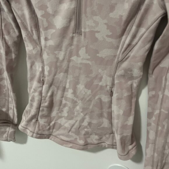 Lululemon Half Zip Light Purple Camo Long Sleeve Top Size 4 - Picture 3 of 5